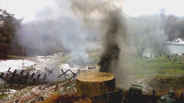 Дунино. Реконструкция битвы за Москву. 06.12.15 смотреть онлайн