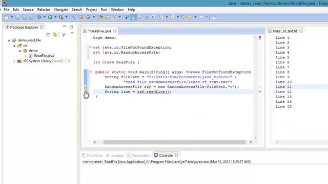Java: Read a text file (easiest way) смотреть онлайн