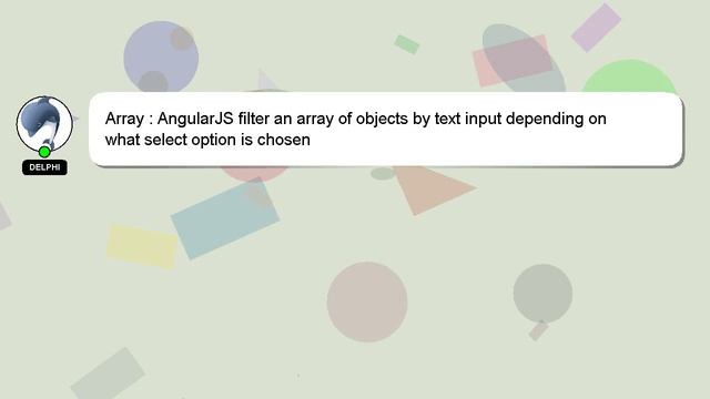 Array : AngularJS filter an array of objects by text input depending on what select option is chose смотреть онлайн
