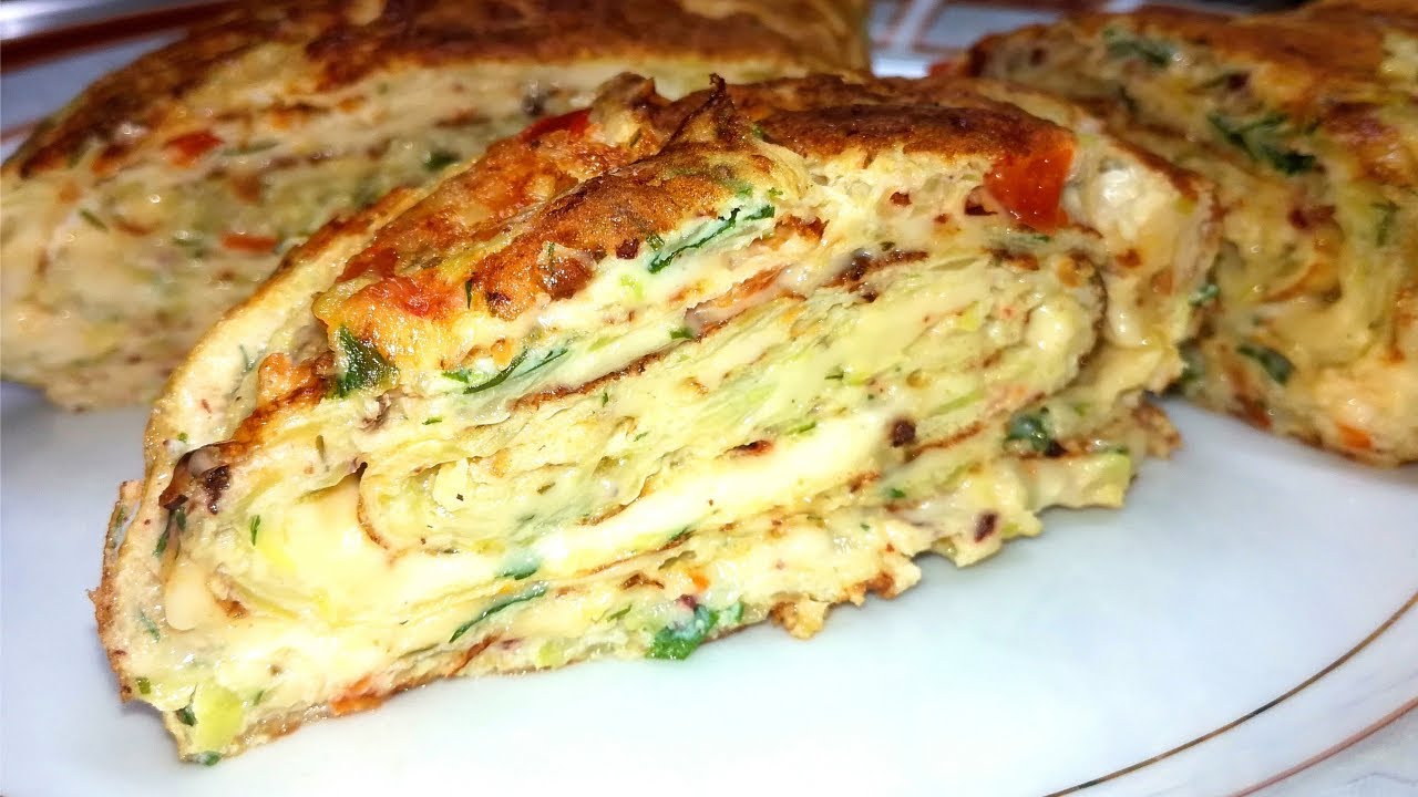 Вкусный рулет из кабачков за 15 минут! Кабачковый рулет на завтрак. Быстро и просто! смотреть онлайн