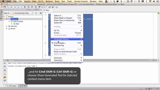 06. Creating a Simple HTML5 Application With ActionScript3 and Realaxy Editor 1.1 "Flashout" смотреть онлайн