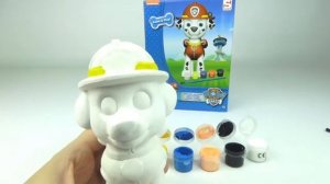 Щенячий Патруль раскрашиваем фигурку Гонщика и Маршала. Герои мультика Щенячий патруль