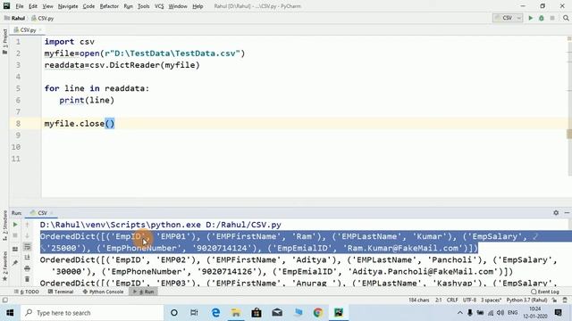 28 Python CSV Module DictReader Method смотреть онлайн