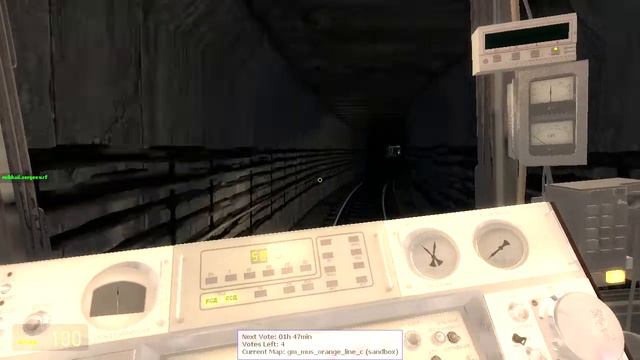 Garry's Mod metrostroi поездка по карте (gm_mus_orange_line_c) на номерном из МСК смотреть онлайн