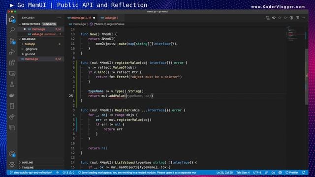 Project MVP / Public API and Golang Reflection (Go-MemUI Project) смотреть онлайн