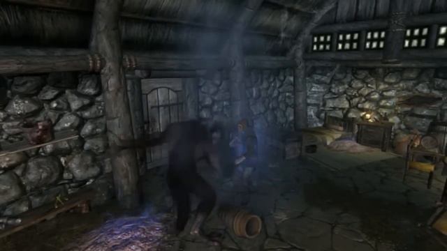 Skyrim - NPC Fights: Werewolf vs. Master Vampire смотреть онлайн