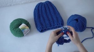 Как связать шапку резинкой бриошь? Связать шапку из перуанской шерсти.