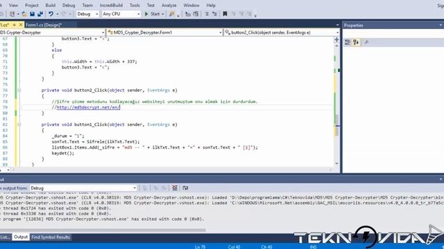 C# MD5 Şifreleme ve Çözme - MD5 Crypting and DeCrypting on C# смотреть онлайн