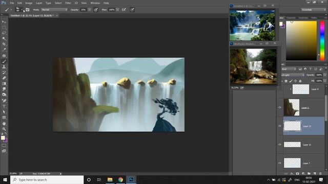 Contrast & Lighting In Concept Art - Process | Landscape Environment Design | Digital Art Tutorial смотреть онлайн