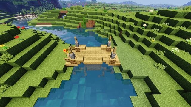 Minecraft - How to Build a Oak Bridge - Oak bridge Tutorial смотреть онлайн