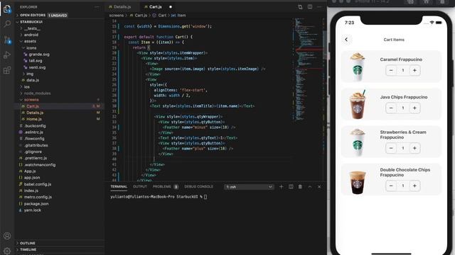 Starbuck UI by Beti id Dribbble To React Native Part #03 смотреть онлайн