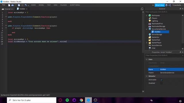 How to create a Kick bot sytem in roblox studio! (2021) смотреть онлайн