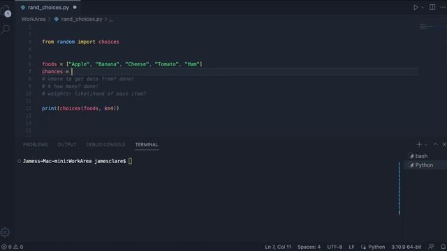 Python 3 - Making Random Choices, with Bias! смотреть онлайн