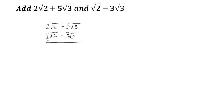 Add 2 root 2 + 5 root 3 and Root 2 - 3 root 3 смотреть онлайн