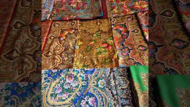 Что я с собой привезла???? #павловопосадский#шаль#платок#частьколлекции#обзор