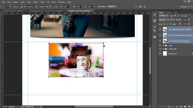 Create Web Template Design in Photoshop смотреть онлайн