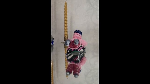 Ватная елочная игрушка "На санках с горы". Новогодний сувенир. Коллекционные куклы. Подарок на НГ смотреть онлайн