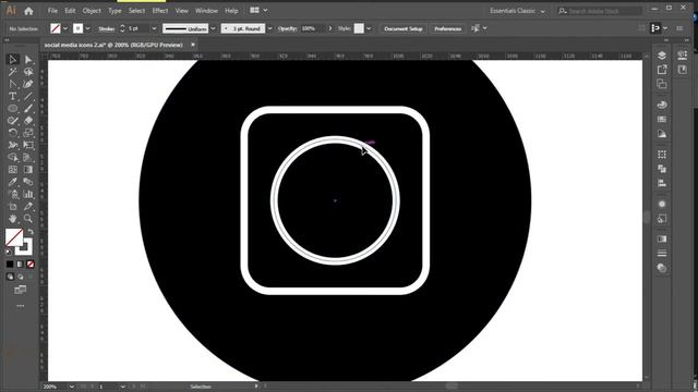 Adobe Illustrator Tutorial for beginners - How to Create social media icons смотреть онлайн