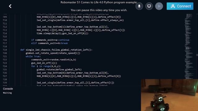 Robomaster S1 Comes to Life 4.0 Python Program Video Example смотреть онлайн