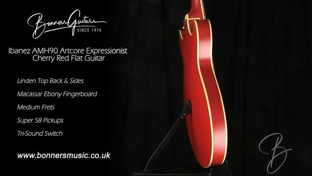 Ibanez AMH90 Artcore Expressionist Cherry Red Flat Guitar смотреть онлайн