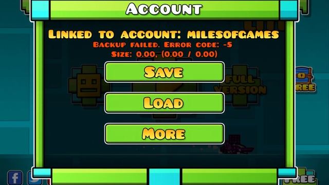 How to fix backup failed or error code -5 on geometry dash смотреть онлайн