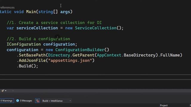 appsetting.json In Console App - Using Dependency Injection In .NET Core смотреть онлайн