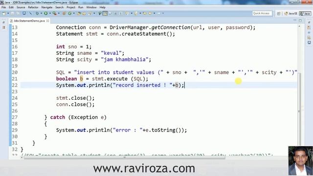 JDBC Statement execute() and executeUpdate() method (Gujarati) смотреть онлайн