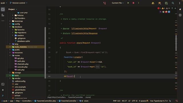 #9 Liking a quak | Unbelievable! Build Your Own Twitter with VueJS and Laravel! смотреть онлайн