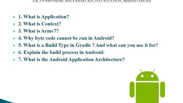 12 INTERVIEW QUESTIONS FOR "ANDROID DEVELOPER" смотреть онлайн