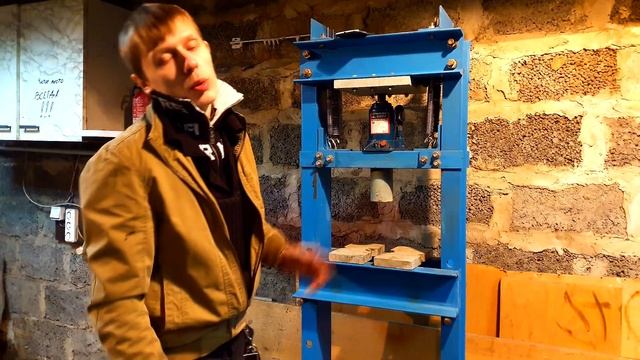 3) Самодельный пресс из домкрата для гаража \ Пресс своими руками\ Конструкция и испытания смотреть онлайн