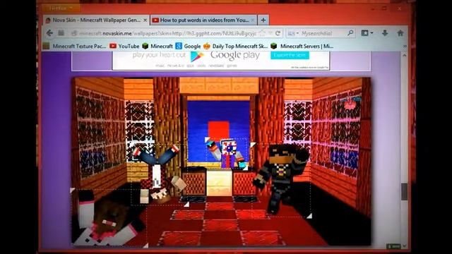 My Edited VideoHow to make your own minecraft wallpaper w/ YOUR OWN SKIN!!!! смотреть онлайн
