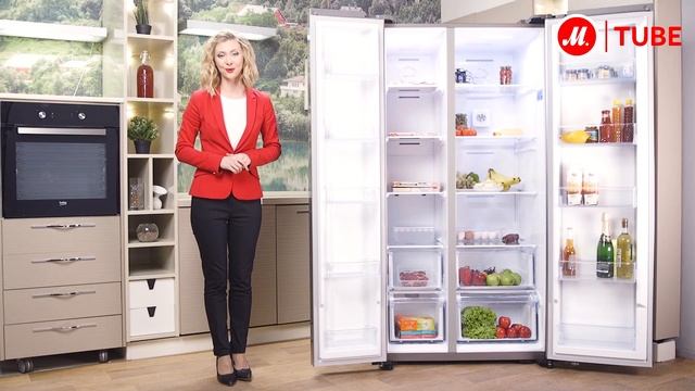 Обзор Side-by-Side-холодильника Samsung RH62K60177P от эксперта «М.Видео» смотреть онлайн