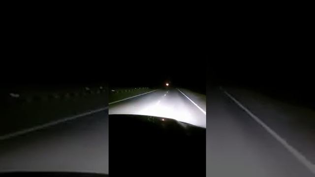 Фары Alpharex светодиодные серия NOVA Dodge Ram 09-18 как светят на трассе.