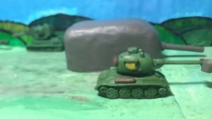 Прорыв Советских позиций. Первое задание Панзера-44. Мультики про танки из пластилина.