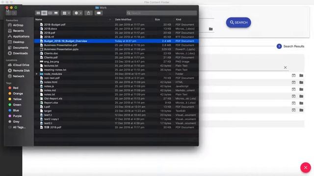 Overview: File Content Finder (Mac)
