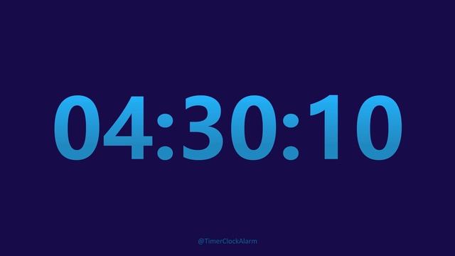 10 Hour Timer Countdown (No Music) With 1 Hour Loud Alarm