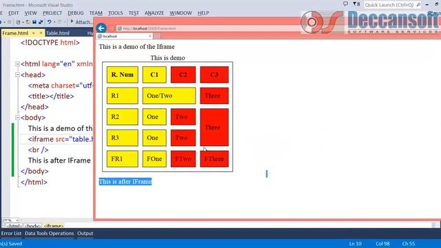 HTML Tutorial - HTML I frame Example and Tutorial смотреть онлайн