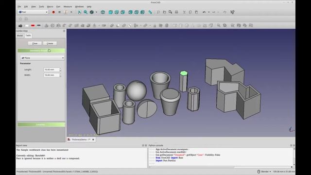 FreeCAD Tutorial Thickness - Beginner tutorial on the Part Workbench "Shell" tool. смотреть онлайн