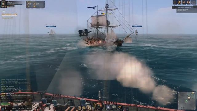 Пираты, морские сражения PVP, PVE, открытый мир - World of sea battle (онлайн mmo) смотреть онлайн
