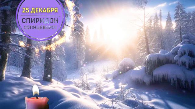 25 ДЕКАБРЯ. ОБНОВЛЕНИЕ ЖИЗНИ🌞СПИРИДОН СОЛНЦЕВОРОТ. День работы с кармой смотреть онлайн