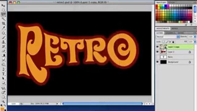 How to make retro texteffect Adobe Photoshop смотреть онлайн