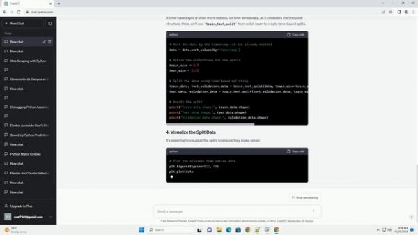 Split time series data into Train Test and Valid sets in Python