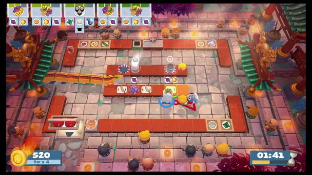 Overcooked! 2: Spring Festival DLC Level 1-4 (4 Stars)