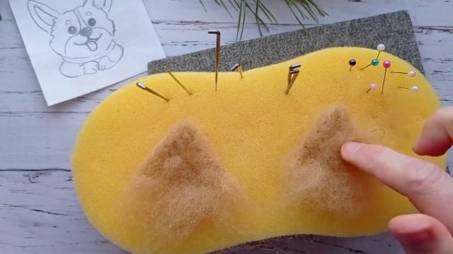 Процесс валяния из шерсти броши - корги смотреть онлайн