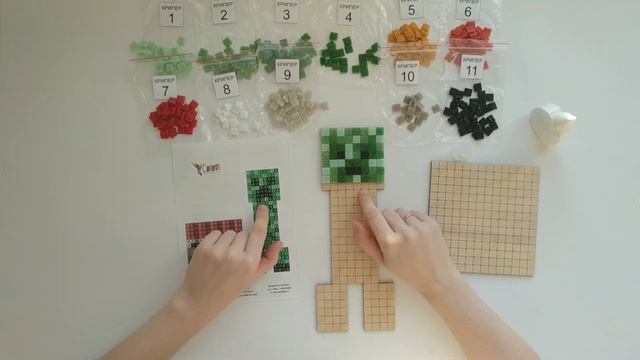 Набор для творчества из мозаики КРИПЕР, коллекция Майнкрафт. смотреть онлайн