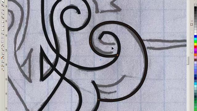 Отрисовка эскиза в векторном редакторе CorelDraw смотреть онлайн