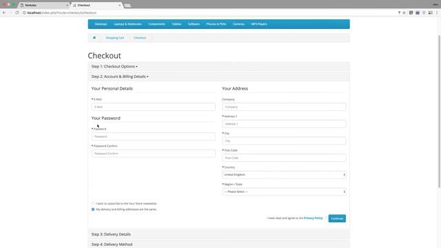 Opencart быстрая регистрация смотреть онлайн