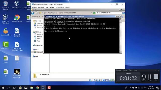 creacion de BD Oracle, listener, creación de usuario. смотреть онлайн