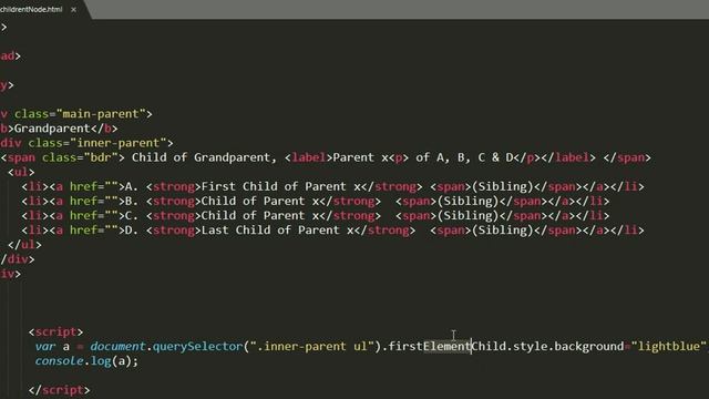 firstElementChild, firstChild, LastElementChild, LastChild смотреть онлайн