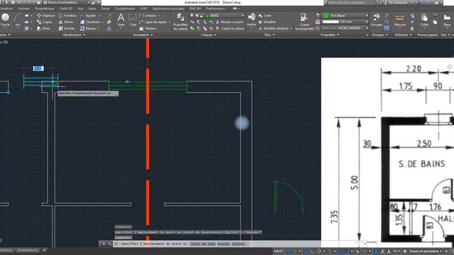 11 Dessin d'un plan de bâtiment et réalisation de coupe par AutoCAD смотреть онлайн